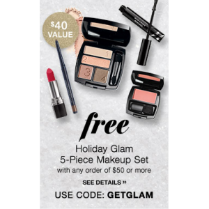Get Free Holiday Glam 5-Piece Makeup Set With Any Order Of $50 or More At Avon.com