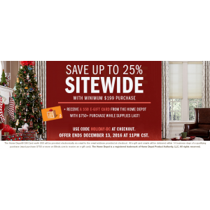 Save Up to 25% Off on Sitewide With Minimum $199 Purchase At Blinds.com