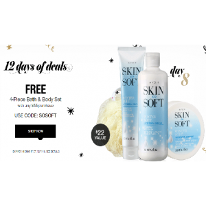 Get Free 4 Piece Bath & Body Set With Any $55 Purchase At Avon.com