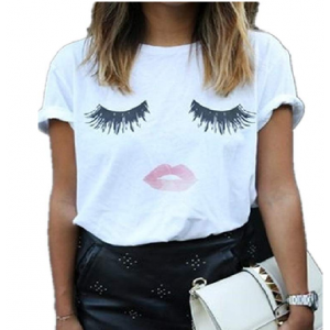 Buy Summer Fashion Women Cute Short Sleeve Printed Tops Casual T Shirt $8.96 At Amazon