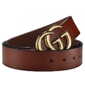 Get Fashion G-Style Gold Buckle Unisex Belt for Men or Women $34.99 At Amazon