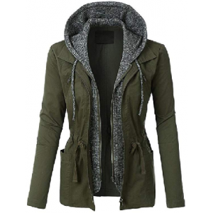 Grab Womens Zip Up Military Anorak Jacket W/Hood $22.99 At Amazon