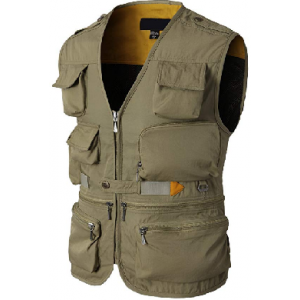 Buy Mens Fashion Casual Work Utility Hunting Travels Sports Vest with Multiple Pockets $15.99 At Amazon