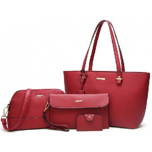 Buy Women Fashion Handbags Tote Bag Shoulder Bag Top Handle Satchel Purse Set 4pcs $40.99 At Amazon