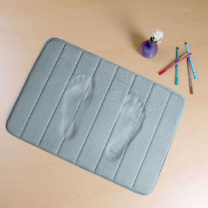 Memory Foam Bath Mat Bath Rugs Bathroom Bedroom Non-slip Mats Shower Carpet Gray $7.03 At Walmart