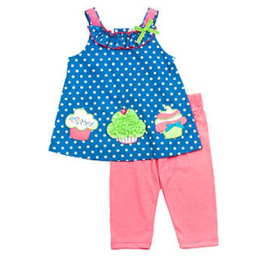 Turquoise Dot Cupcake Top With Pink Leggings $24.99 At Walmart