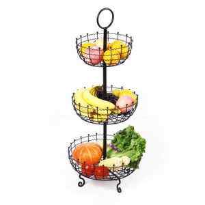 Adeco Trading 3 Tier Iron Table Counter Top Fruit and Vegetable Basket $53.99 At Walmart