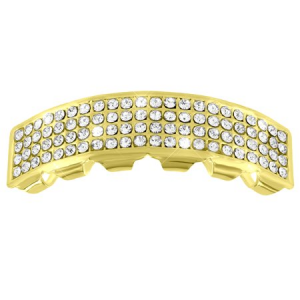 Mens 14k Gold Tone Upper Mouth Grillz Top Tooth Grills Caps $19.99 At Walmart