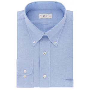 Van Heusen Mens Dress Shirts Regular Fit Oxford Solid Button Down Collar $18.92 At Amazon