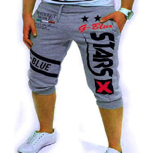 Men's Sport Pants, Fashion Printing Shorts Drawstring Elastic Waist Casual Loose Jogger Trouser $3.99 At Amazon