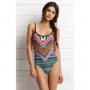 LA Hearts Low Scoop Neck Back Tribal Print One Piece Swimsuit at $35.455