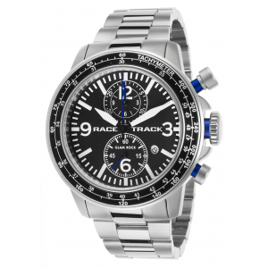 Glam Rock Men's Racetrack Chrono Stainless Steel Black Dial at  $159.99