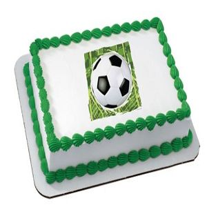 Soccer Quarter Sheet Edible Cake Topper (Each) At $9.99