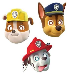 Paw Patrol Paper Mask Favors (8 Pack) At $3.99