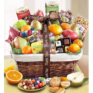 Thank You Fruit & Sweets Gift Basket for Employees at $79.99