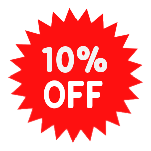 Get 10% off on any order.