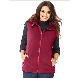 Microfleece Women's Myrtle Vest with Princess Seams and Zippered Pockets at $27.99