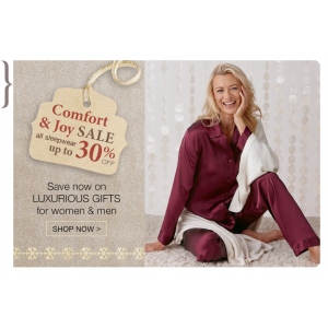 Comfort and Joy Sales all sleepware upt to 30% OFF