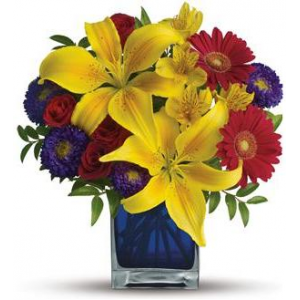 Blue Caribbean Bouquet Deluxe At $43.16