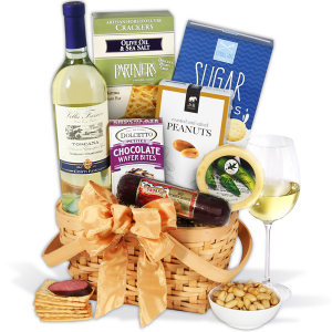 Classic White Wine Gift Basket At $69.99