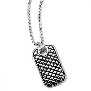 Men's Stainless Steel Dog Tag Necklace At $39.99