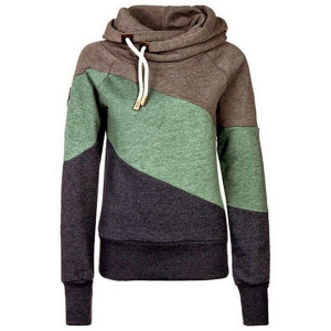 Color Block Long Sleeves Casual Hoodie For Women At $10.99