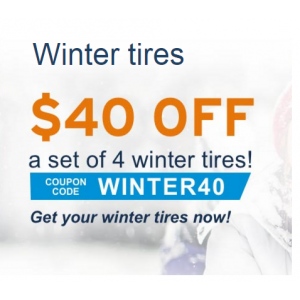 Flat $40 Off on Winter tires