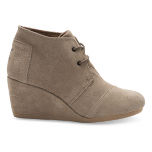 TAUPE SUEDE WOMEN'S DESERT WEDGES At $89.00