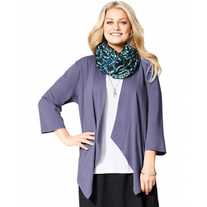 Just My Size 3/4-Sleeve Cotton Jersey Swing Cardigan At $20.99