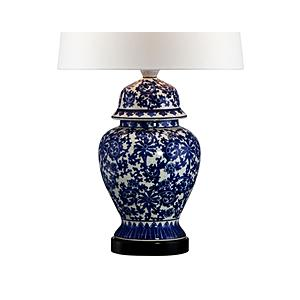 Blue and White Porcelain Temple Jar Table Lamp At $79.95