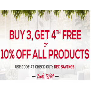 Buy 3 & Get 4th Free + 10% Off on All Products