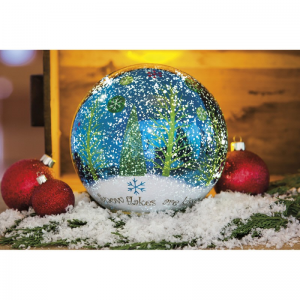 SNOWFLAKES LED GLASS GLOBE At $36.00