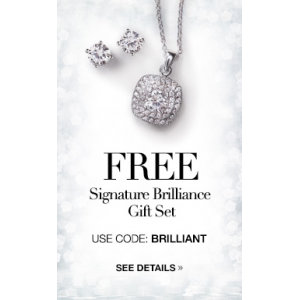 Get Signature Brilliance CZ Elegance Necklace And Earring Gift Set At $29.99