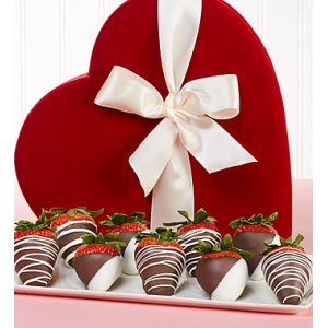 Get Chocolate Strawberries in Valentine Heart Box 9ct At $49.99