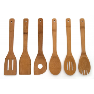Get Lipper International 826 Set of 6 Bamboo Kitchen Tools, in Mesh Bag At $7.28