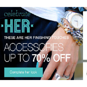 Get Upto 70% Off on Jewelry,Watches & More