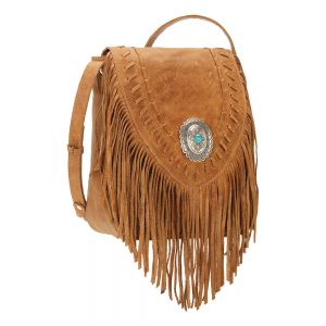 American West Seminole Tan Fringe Crossbody Bag At $219.99