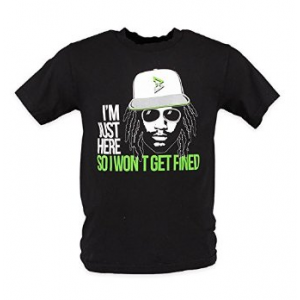 Grab Beast Mode Im Just Here So I Don't Get Fined Short-Sleeve T-Shirt At $34.00