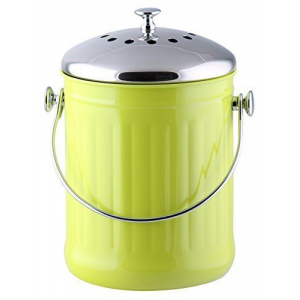 Kitchen Maestro 1 Gallon Counter Top Stainless Steel Compost Bin At $24.99