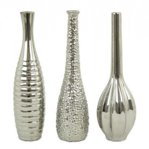 Grab Aspire Home Accents 6629 Silver Tianna Vases (Set of 3) At $30.90