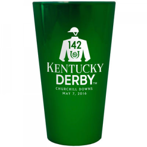 Buy Green Kentucky Derby 16 oz. Lusterware Pint Glass At $16.99