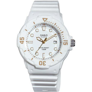 Get Casio Women's Diver Watch, White Face and White Strap At $17.74