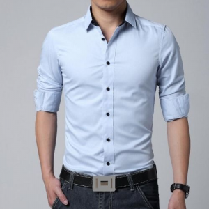 Get Fashion Men's Luxury Casual Dress Slim Fit Long Sleeve Shirts Just At $11.39