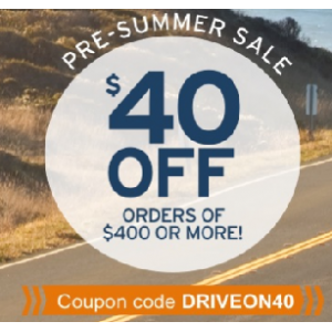 Pre Summer Sale : Get $40 Off on Order Of $400 & More