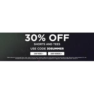 30% Off On Tees & shorts