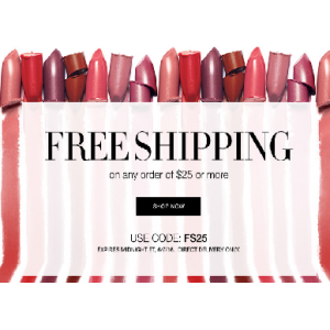 Free Shipping on Any Order Of $25 & More