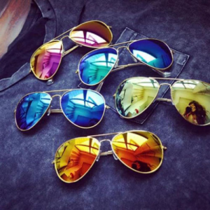 Get Cool Aviator Women Mens Silver Mirrored Lens Brown Red Green Black Sunglasses At $1.75