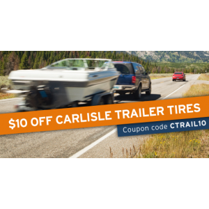 Save $10 on a set of Carlisle trailer tires