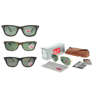 Ray-Ban Aviator or Wayfarer Sunglasses for Men and Women  Multiple Styles Available At $99.99