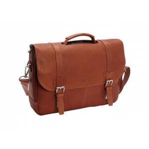 Kenneth Cole Reaction Show Business - Colombian Leather Flapover Computer Case - Cognac At $94.99 (Newegg)